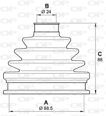 OPEN PARTS Paljekumisarja, vetoakseli SJK7139.00